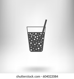 Gas drink cup vector icon illustration design