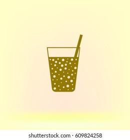 Gas drink cup vector icon illustration design