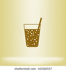 Gas drink cup vector icon illustration design