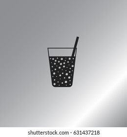 Gas drink cup vector icon illustration design