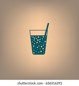 Gas drink cup vector icon illustration design