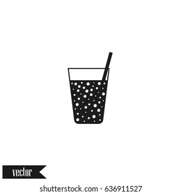 Gas drink cup vector icon illustration design