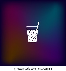 Gas drink cup vector icon illustration design