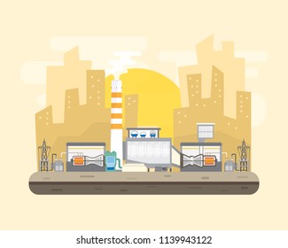 gas energy , natural gas energy, combine cycle power plant, natural gas power plant with gas turbine and steam turbine generate the electric  supply to the city