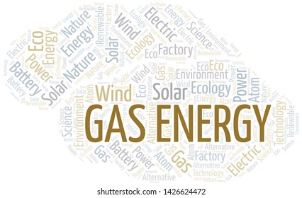 Gas Energy word cloud. Wordcloud made with text only.