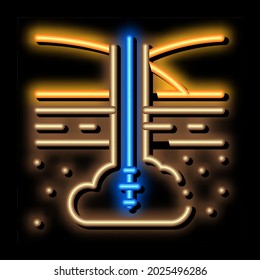 entrada de gas en el vector de señal de luz de neón terrestre. Icono brillante de entrada de gas en señal de tierra. ilustración de símbolo transparente