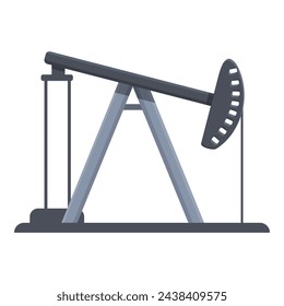 Icono de plataforma de extracción de gas vector de dibujos animados. Depósito de instalaciones. Estación de refinería