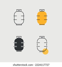 gas fammable cylinder vector icon refill