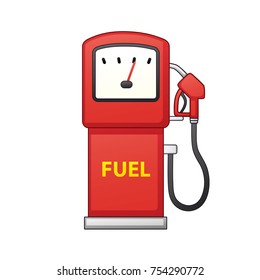 Gas filling station fuel pump isolated