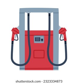 Gas Filling Station with Gasoline Pump as Facility with Fuel for Motor Vehicle Vector Illustration svg