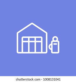 Gas or filling station line icon
