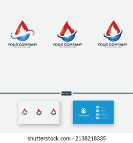 logotipo del incendio de gas simple y moderno