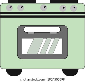 A gas fired over - Illustration 