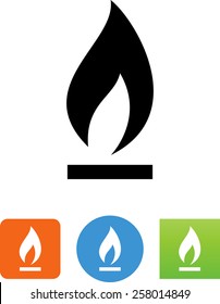 Gas Flame Burning Icon