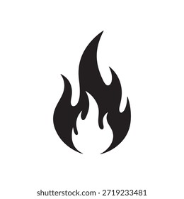 Gas flames silhouette icon vector flat design on white background.
