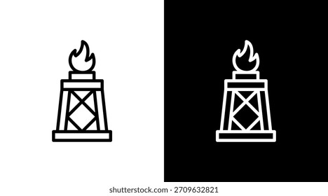 Elemento de icono de torre de bengala de gas para diseño