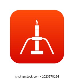 Gas flaring icon digital red for any design isolated on white vector illustration