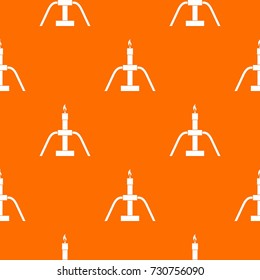 Gas flaring pattern repeat seamless in orange color for any design. Vector geometric illustration