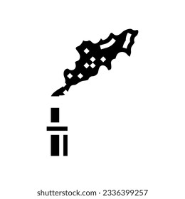 gas flaring petroleum engineer glyph icon vector. gas flaring petroleum engineer sign. isolated symbol illustration