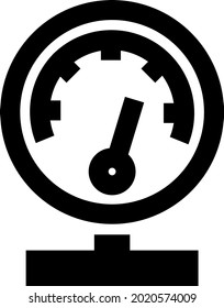 Icono de medición del flujo de gas, ilustración vectorial