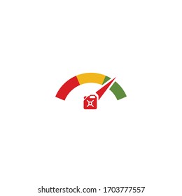 Gas Fuel Bar Speedometer Logo Design Icon Vector