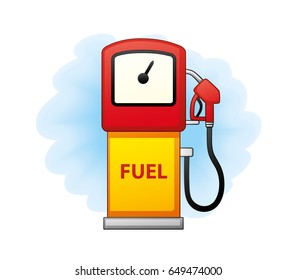 Gas fuel pump vector icon. Filling station.