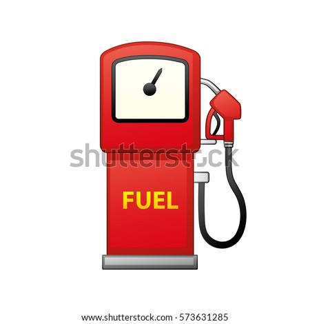 Gas fuel pump vector isolated. Petrol filling station icon.