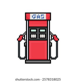 gas fuel station pixel art