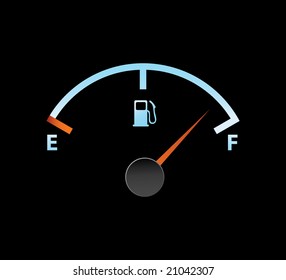 gas full meter in blue colors