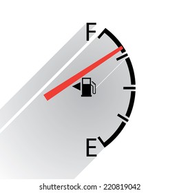 Gas Gage, In Flat Design