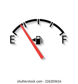 Gas Gage, In Flat Design