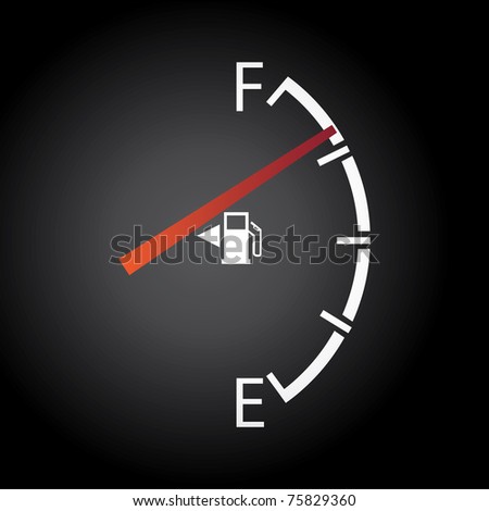 gas gage isolated on a dark background.