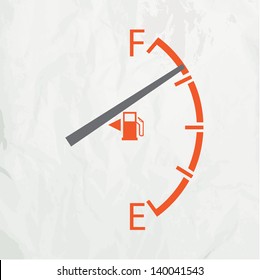 Gas Gage Isolated On A White Background