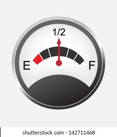 Gas gage on white background