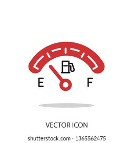 Gas gauge icon vector