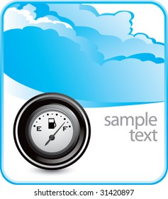 gas gauge on cloud banner