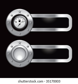 gas gauge on metal tabs