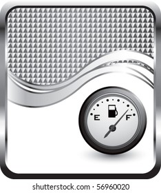 gas gauge on silver checkered wave