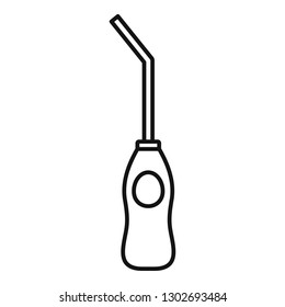 Gas hand lighter icon. Outline gas hand lighter vector icon for web design isolated on white background