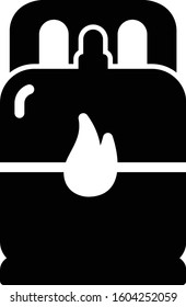 Gas holder tube kitchen equipment icon