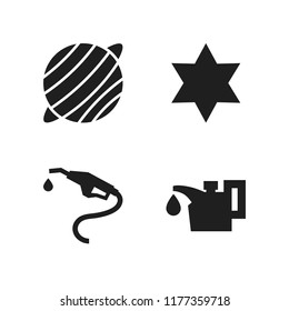 gas icon. 4 gas vector icons set. star, gas filler and oil icons for web and design about gas theme