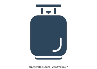 Gas icon. gas cylinders. icon related to utilities. solid icon style. utilities elements vector illustration