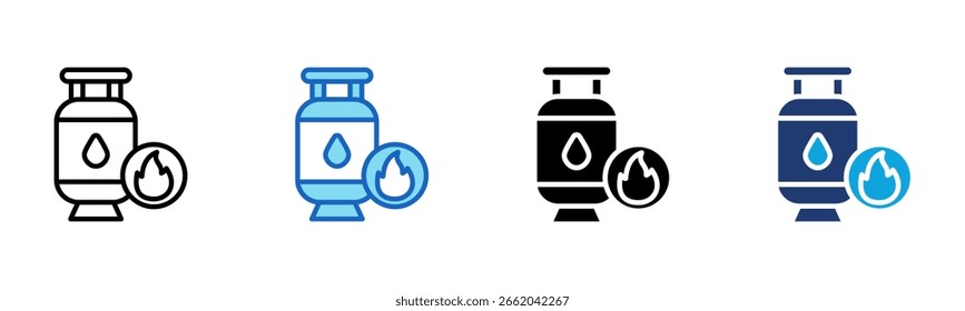 Gas icon Multi Style Vector Illustration