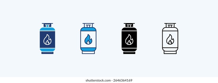 Gas Icon Set Multiple Style Collection