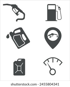 Gas icon set, Gas, oil pump icon set vector illustration