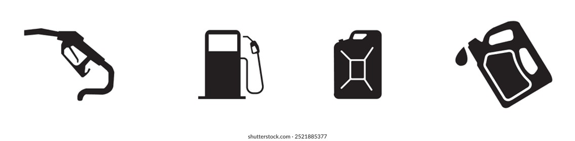 Gas icon set, Gas, oil pump icon set vector illustration