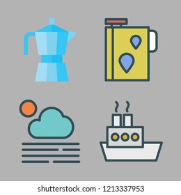 gas icon set. vector set about kettle, fogg, oil platform and oil icons set.