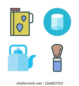 gas icon set. vector set about oil, kettle, powder and cylinder icons set.
