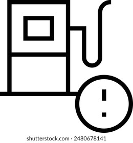 gas icon. Thin linear style design isolated on white background