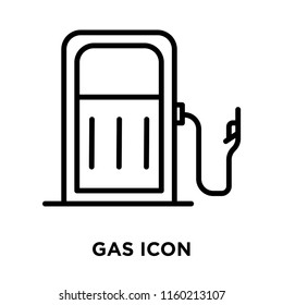 Gas icon vector isolated on white background, Gas transparent sign , linear symbol and stroke design elements in outline style